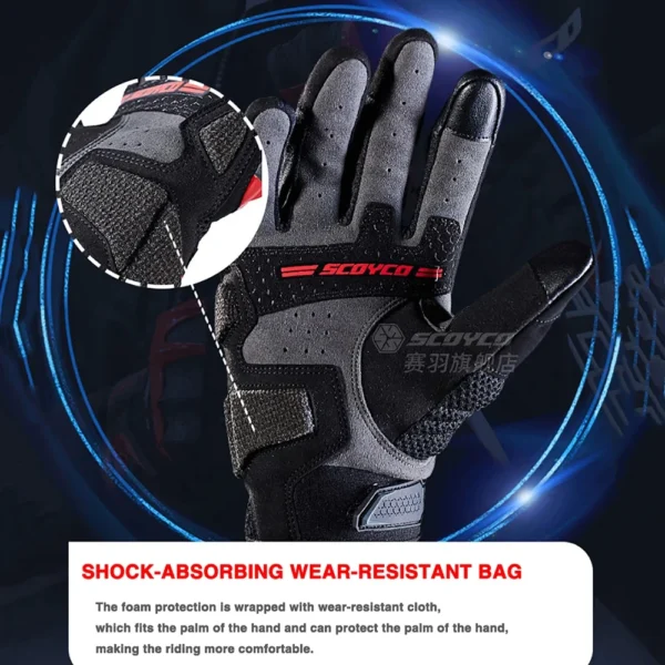 SCOYCO Motorcycle Gloves Summer Breathable Anti-fall Motocross Riding Gloves Touch Screen Guantes Gloves Motorcycle Accessories - Image 4