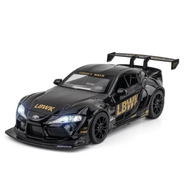 Diecast 1/22 Scale Toyota Supra Racing Car Model Sound and Light Collective Voiture Miniature Toys Vehicles Kids Boys Adult - Image 6