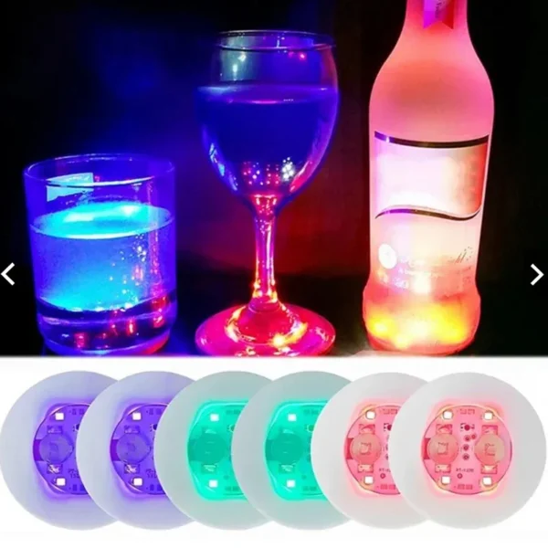 1/10/20/350PCS LED Coaster Light Up Coasters Stickers Liquor Bottle Drink Luminous Cup Mat Club Bar Party Car Wedding Vase Decor - Image 3