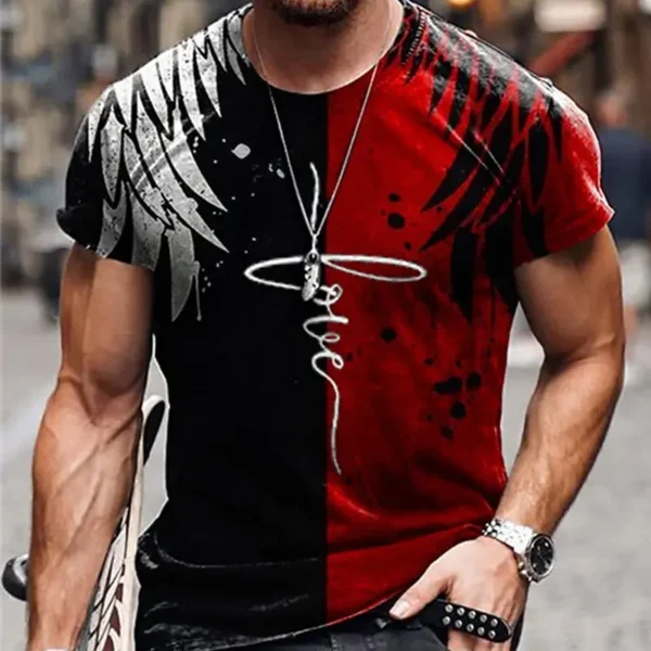 Men's T-shirt casual classic Jesus style cool round neck printed outdoor street short sleeved printed clothing sports designer - Image 2