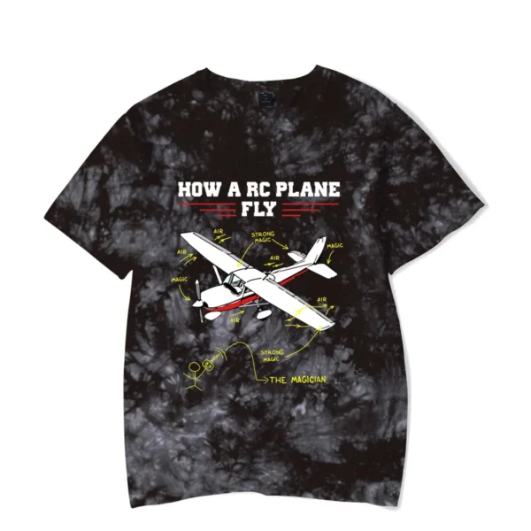 RC Airplane Pilot Vintage T-shirt for Men Clothes Male T-shirts Summer Plus Size Tees Oversized T Shirt Male T-shirts Clothes - Image 4