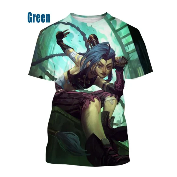 New Fashion Arcane Round Neck Short-sleeved Top Game 3D Printed T-shirt Men and Women Casual T-shirt - Image 5