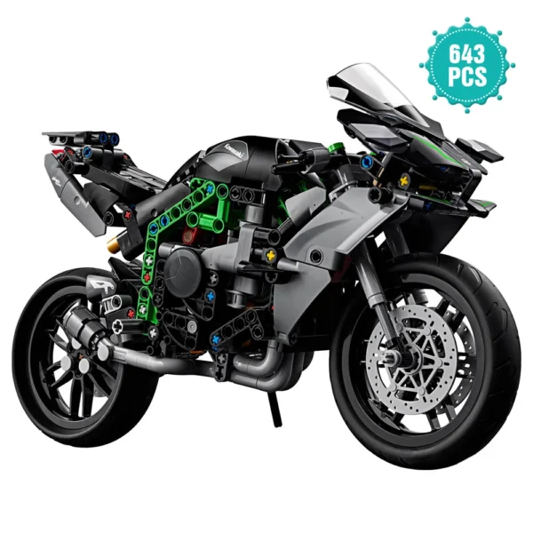 Technical Ninja H2R Motorcycle 42170 Building Blocks Set, Collectible Block Kit for Boys,Girls and Adults,Motorcycle Scale Model