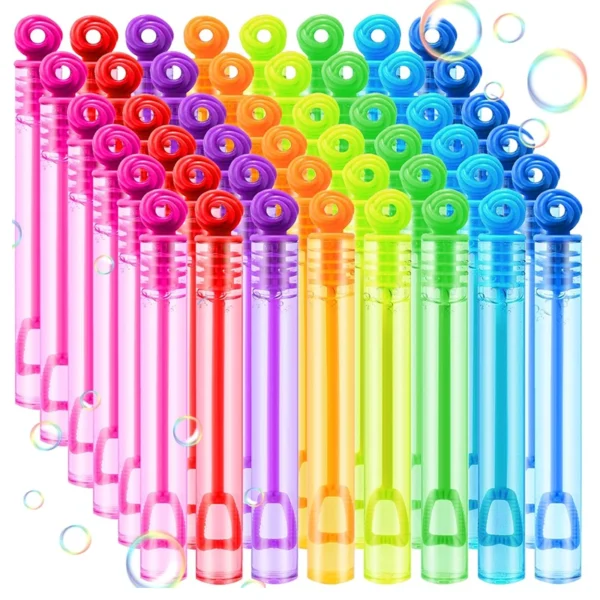 8/24pcs Colorful Bubble Soap Bottle Wand Soap Liquid Tube Kids Birthday Party Favors Pinata Filler Toys Wedding Gifts For Guest