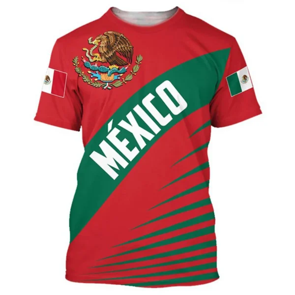 Summer Mexico T-Shirts Mexican Flag 3D Print Streetwear Men Women Fashion Oversized Short Sleeve T Shirt Kids Tees Tops Clothing - Image 6