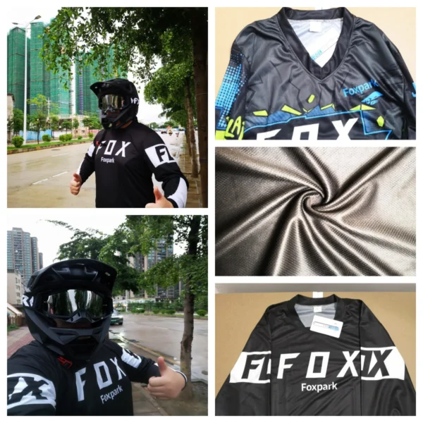 2024 Mountain Bike Team Downhill Jersey, MTB Fox e Teleyi, Offroad Bicicleta, Camisa Locomotiva Bicicleta - Image 2