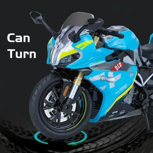 1/12 Spring Breeze 250SR Motorcycle Model Toy Car Alloy Diecast with Sound Light Motorbike Models Toys for Boys Collection Gifts - Image 5