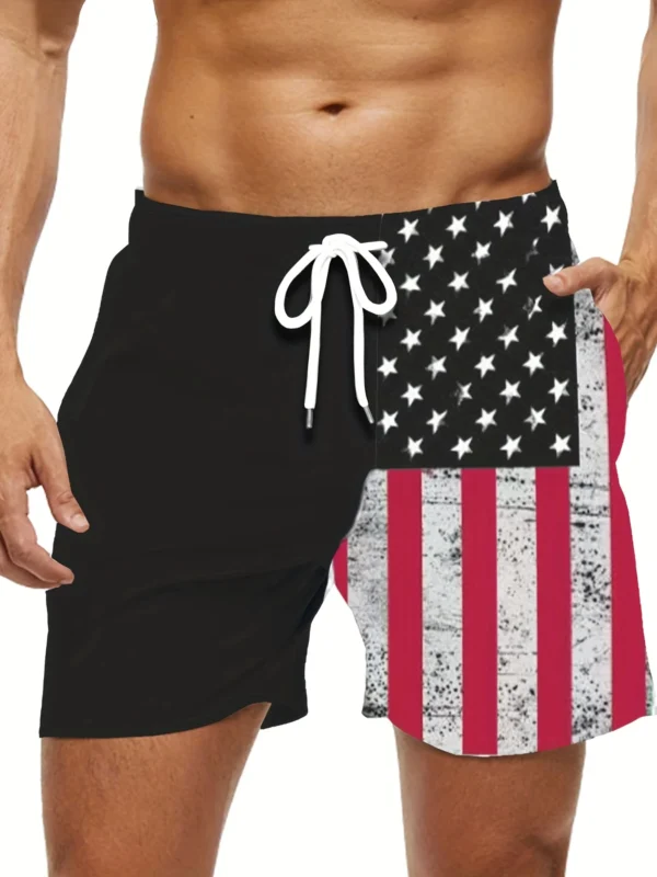 Men's New Summer Fashion 3d National Flag Printed Personalized Shorts Casual Polyester Beach Swimming Surfboard Shorts