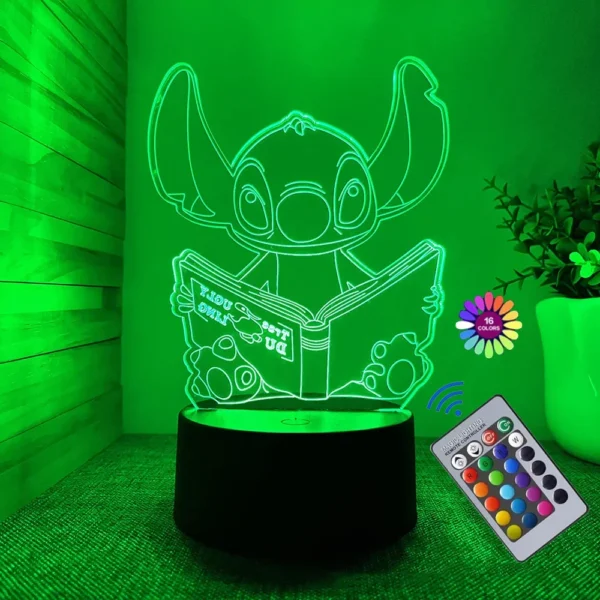 3D Illusion Stitch Night Light with Remote Control and Smart Touch Room Decor Lamp Birthday Valentine's Day Christmas Gifts - Image 4