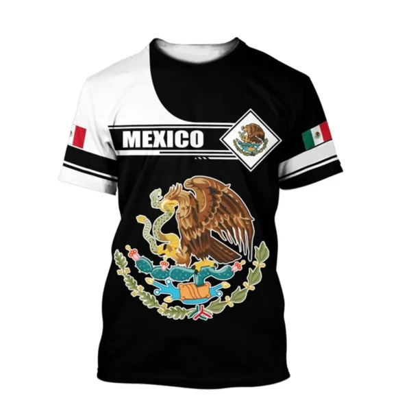 Summer Mexico T-Shirts Mexican Flag 3D Print Streetwear Boys Girls Fashion Short Sleeve T Shirt Kids Tees Tops Clothing - Image 5