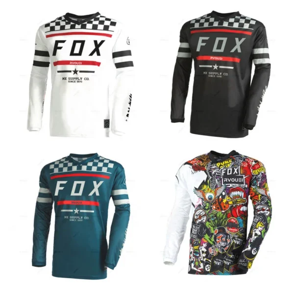 Rvouei Fox Ciclismo Mtb Motocross Jersey Downhill Jerseys MX Cycling Mountain Moto DH Maillot Ciclismo Hombre Quick Dry Tshirt - Image 4