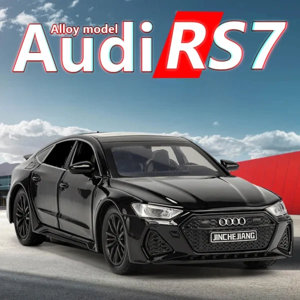 Black Audi RS7 alloy model car.