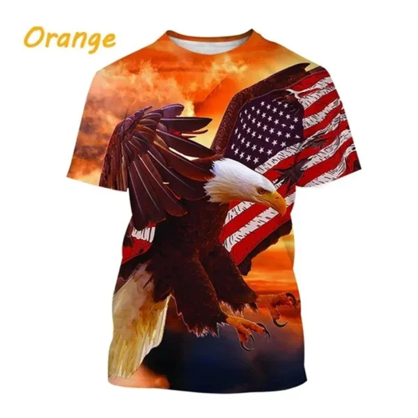 3D American Eagle Flag Printed T Shirt US USA Stripe Emblem Men T-shirt Independence Day Womens Clothing Patriotic Kids Tops Tee - Image 4