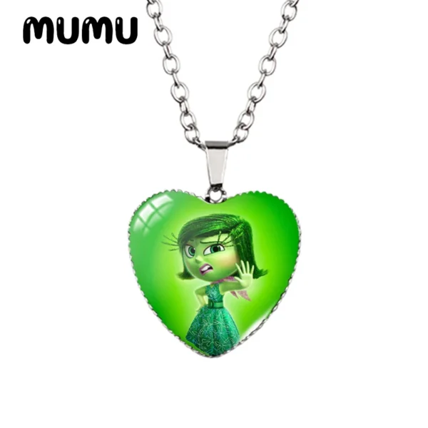 Disgust heart charm necklace from Inside Out.