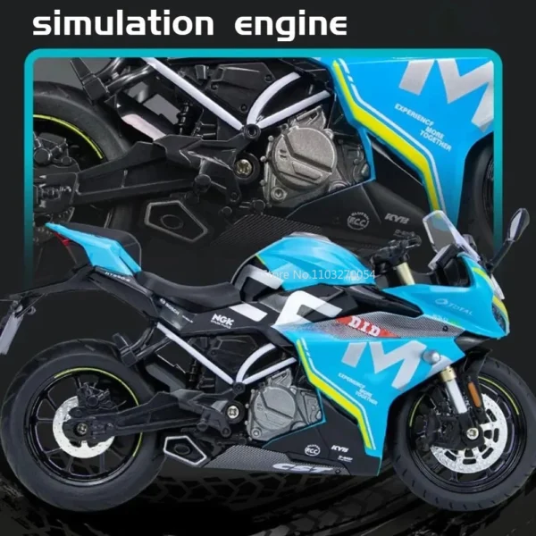 1/12 Spring Breeze 250SR Motorcycle Model Toy Car Alloy Diecast with Sound Light Motorbike Models Toys for Boys Collection Gifts - Image 3