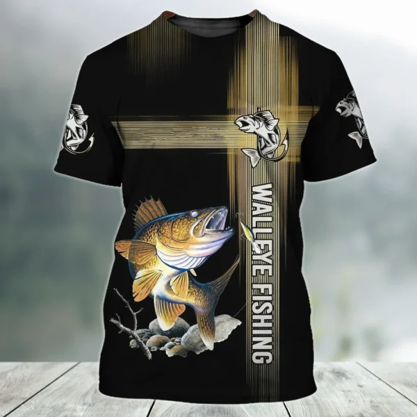 Summer Men's T-shirt Carp Fishing 3D Print T-shirt Men Fashion T-shirts Kids Hip Hop Tops Tees Men's Clothing Y2k Tops Boy - Image 4