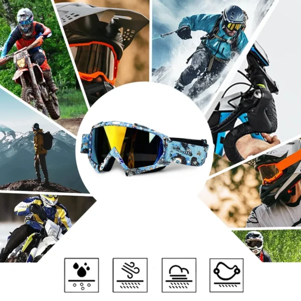 Motorcycle Goggles Cycling Glasses Outdoor Off-Road Ski Sport MX ATV Dirt Bike Racing Glasses Motocross Goggles Bike Google - Image 2