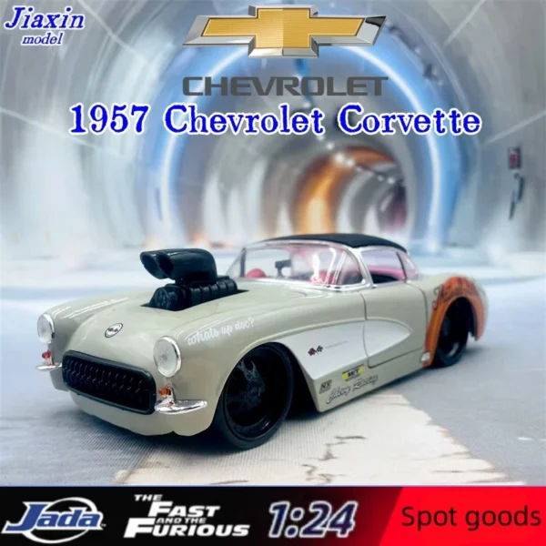 jada 1/24 Insect Rabbit (1957 Chevrolet Corvette) alloy model children's gift collection