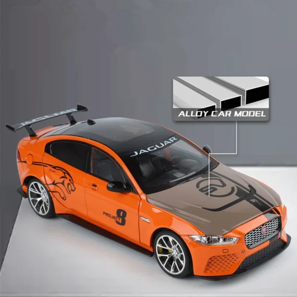 1/18 Jaguar XE SV Project 8 SUV Alloy Sports Car Model Diecast Metal Car Vehicles Model Simulation Sound and Light Kids Toy Gift - Image 2