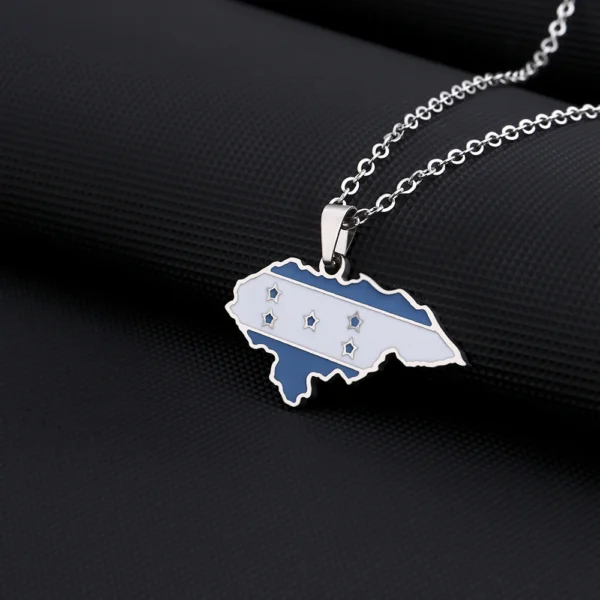 Honduras flag pendant necklace.