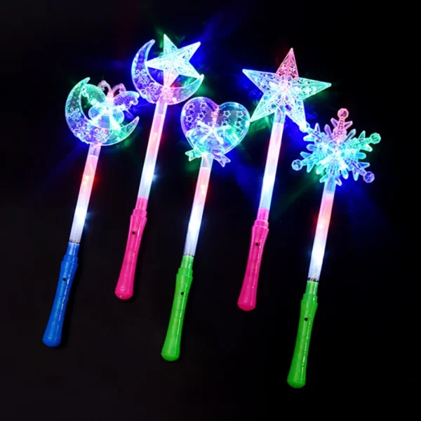 5pcs Glowing Stick Magic Glow Stick Flashing Fairy Stick Night Market Stall Children's Toys Happy Birthday Party Decor Favor