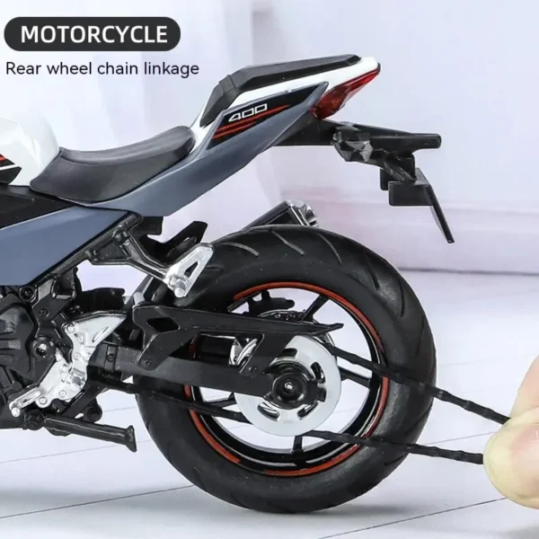 1:12 Kawasaki Motorcycle Die-cast Model - Sound & Light Effects - Authentic Details - Fun for Kids & Motorcycle Lovers - Image 4