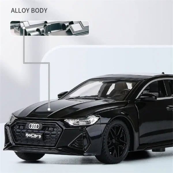 1:32 AUDI RS7 Coupe Alloy Car Model Diecasts & Toy Vehicles Metal Car Model Simulation Sound and Light Collection Childrens Gift - Image 3