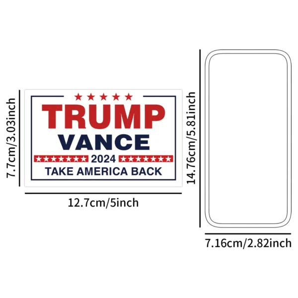 Trump Vance 2024 Stickers Presidential Election Bumper Sticker Make America Great Again Car Decals 10 sheets Waterproof Stickers - Image 2