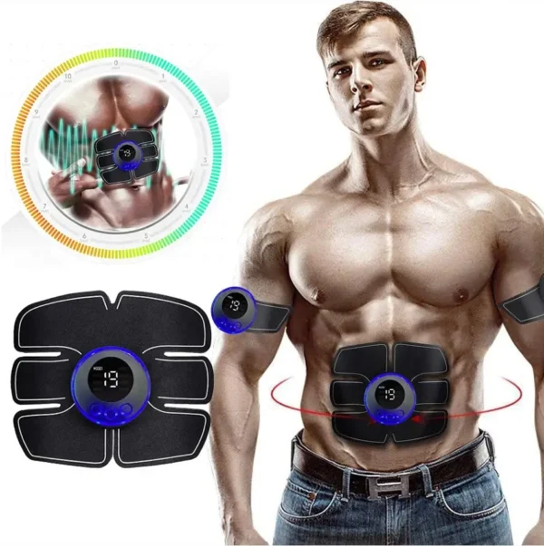 EMS Abdominal Muscle Stimulator Fitness ABS Arm Training Patches Muscle Exercise Instrument USB Charging Home Men - Image 6