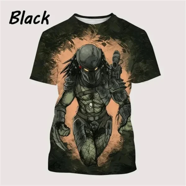 Predator Men Women Casaul Funny 3D Printed T Shirt Streetwear Harajuku Fashion Short Sleeve Hip Hop Sreet Style Tees Shirt Tops - Image 4