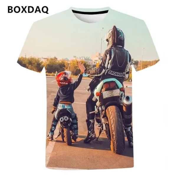 Fashion Trend Men's T-Shirts Cool Motorcycle Personality Street T Shirt High Quality 3D Printed Short Sleeve Male/Women Tops Tee - Image 6