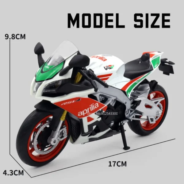 1/12 Aprilia RSV4 Alloy Motorcycle Model Toy Diecast with Shock Absorbers Model Motorcycle Collection Boys Toy Gifts Decoration - Image 6