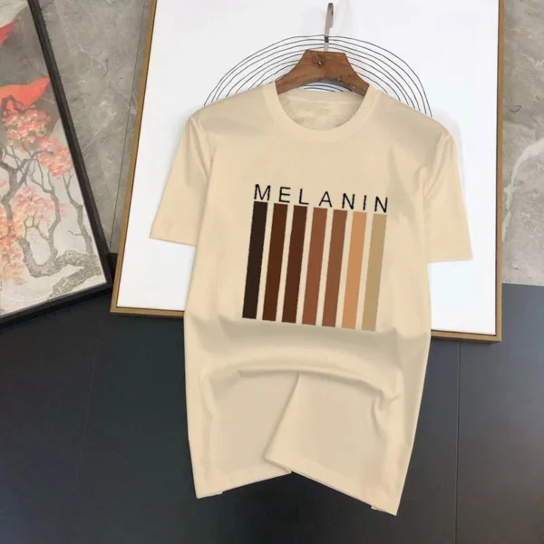 Melanin Letter T shirt Fashion Summer 100% Cotton TShirt Casual Tops O-neck Short Sleeve Streetwear Trend TShirt Women Clothing - Image 4