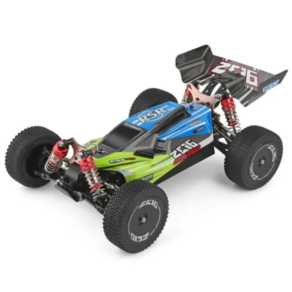 Blue and green remote control car.