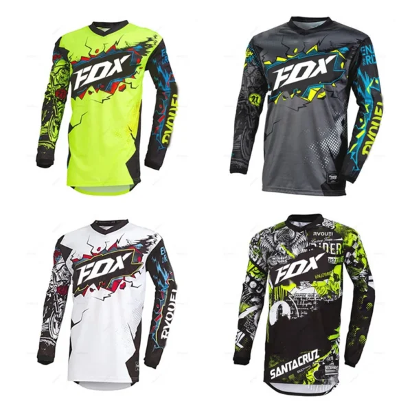 Rvouei Fox Ciclismo Mtb Motocross Jersey Downhill Jerseys MX Cycling Mountain Moto DH Maillot Ciclismo Hombre Quick Dry Tshirt - Image 6