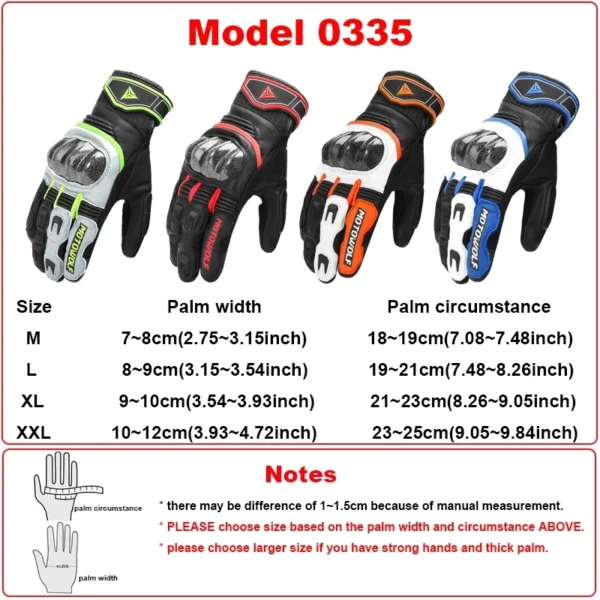 Motowolf Sheepskin Motorcycle Gloves Leather Biker Gloves Man Motocross Gloves Touch Screen Short Cuff Riding Gear Summer - Image 4