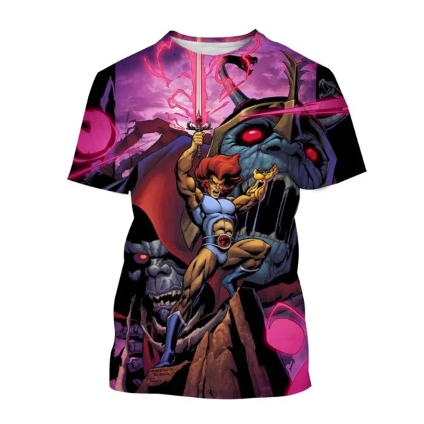 New fashion anime ThunderCats 3D printed T-shirt men's and women's casual short sleeve T-shirt hip hop kids tops tees - Image 2