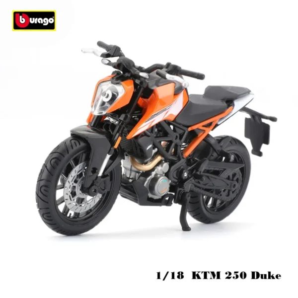 Bburago 1:18 KTM 990 Supermoto R Ducati, Honda, Kawasaki, BMW motorcycle static model die cast car collectible gift toy car - Image 6