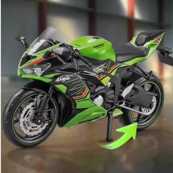 1/12 Kawasaki Ninja ZX-6R Cross-country Motorcycles Model Simulation Metal Street Racing Motorcycle Model Collection Kids Gifts - Image 5