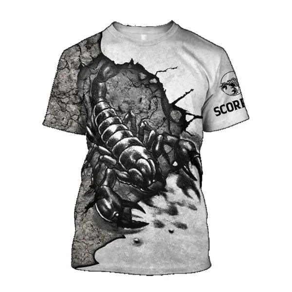 Scorpion 3D prints Fun T-shirt Fashion casual Men's sweatshirt oversized men's clothing - Image 3