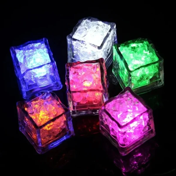 Light Up LED Ice Cube Glow Pub Club Party Glitter Neon Accessories Waterproof Glowing Ice Cube Wedding Decoration Party Supplie - Image 2