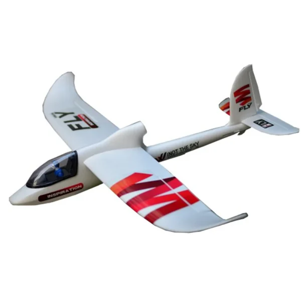 White and red glider airplane model.