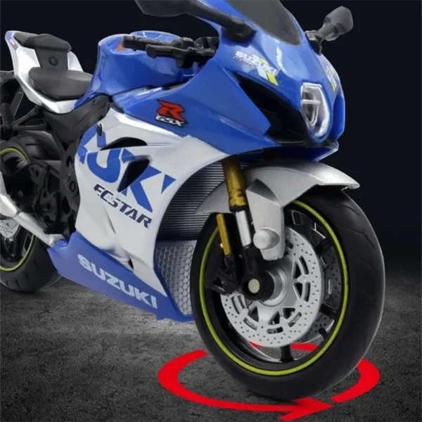 1:12 Alloy Racing Motorcycle Model Diecast Street Cross-Country Motorcycle Model for Suzuki GSX-R1000R Simulation Kids Toy Gift - Image 3