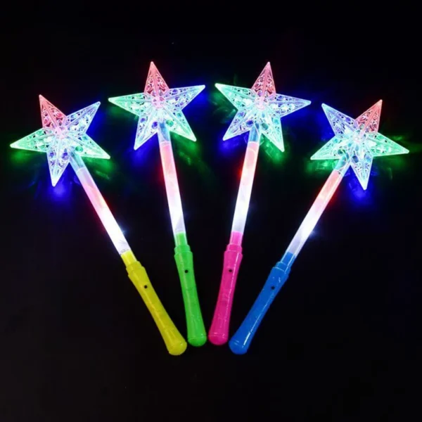 5pcs Glowing Stick Magic Glow Stick Flashing Fairy Stick Night Market Stall Children's Toys Happy Birthday Party Decor Favor - Image 5