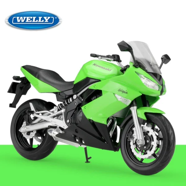 WELLY 1:10 Kawasaki Ninja 650R Alloy Racing Motorcycle Model Diecast Street Sports Motorcycle Model Collection Children Toy Gift