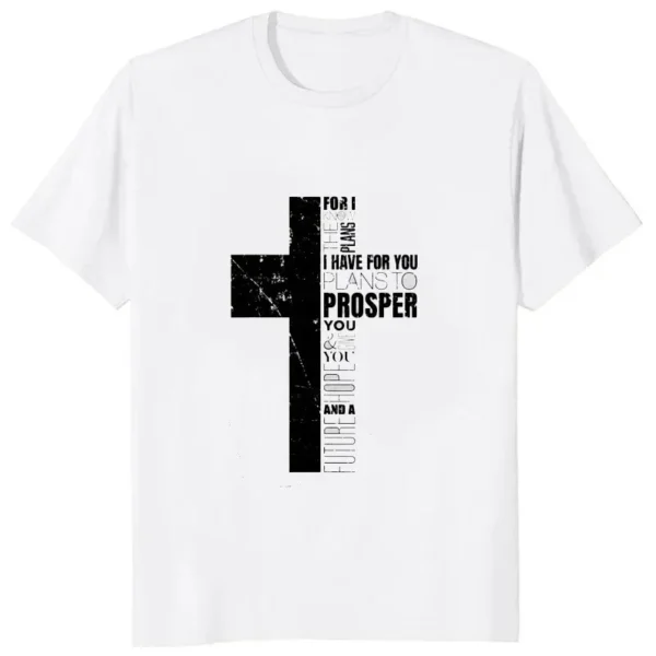 Hot Sale Christian Bible Religious T Shirt Graphic Streetwear Short Sleeve Birthday Gifts Jesus Style T-shirt Mens Clothing