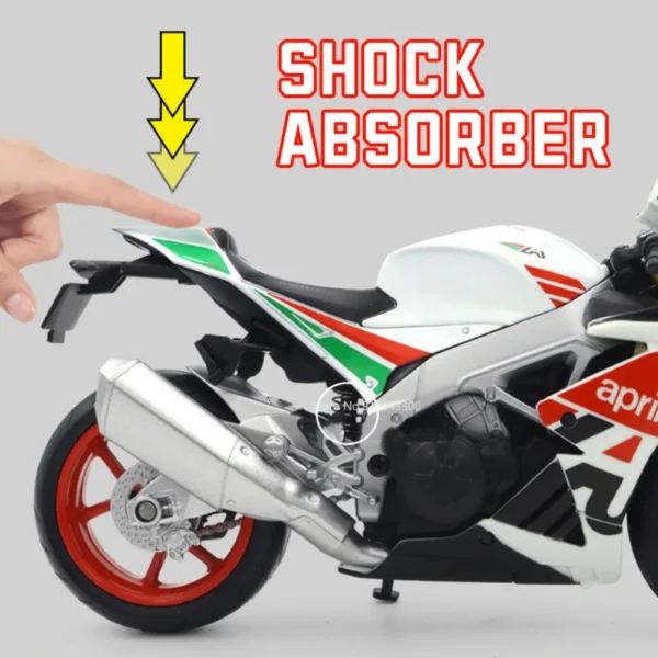 1/12 Aprilia RSV4 Alloy Motorcycle Model Toy Diecast with Shock Absorbers Model Motorcycle Collection Boys Toy Gifts Decoration - Image 5