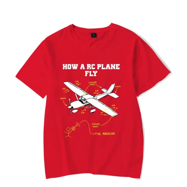 RC Airplane Pilot Vintage T-shirt for Men Clothes Male T-shirts Summer Plus Size Tees Oversized T Shirt Male T-shirts Clothes - Image 2