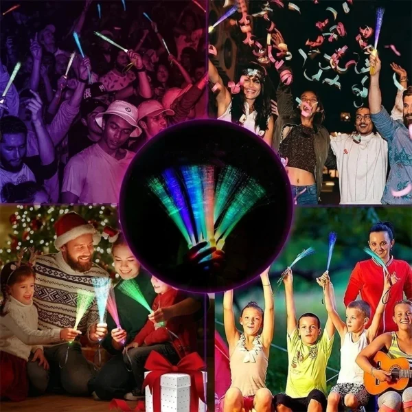 12/24/48pcs LED Glow Stick Colorful Fiber Glow Stick LED Toy Party Night Light Props Christmas Birthday Gift Wedding Party Gifts - Image 6