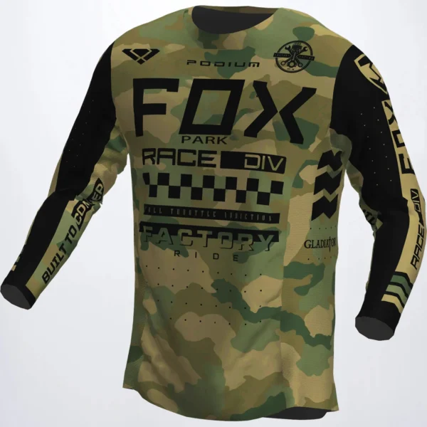 2024Foxpark New Motocross Mountain Enduro Bike Clothing Bicycle Moto Downhill T-shirt Men Cycling Jersey MTB Shirts BMX - Image 3